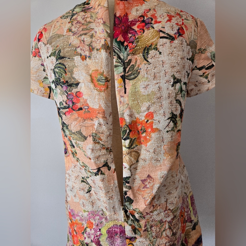 Tory Burch Jillian Floral Print Tunic From 2014 Resrt Line. Size 6 - Picture 9 of 14